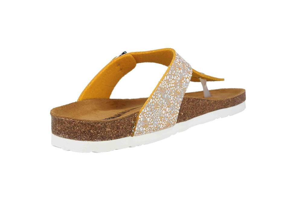 Dr. Brinkmann Zehentrenner In Übergrößen Gelb 700002-06 Große Damenschuhe