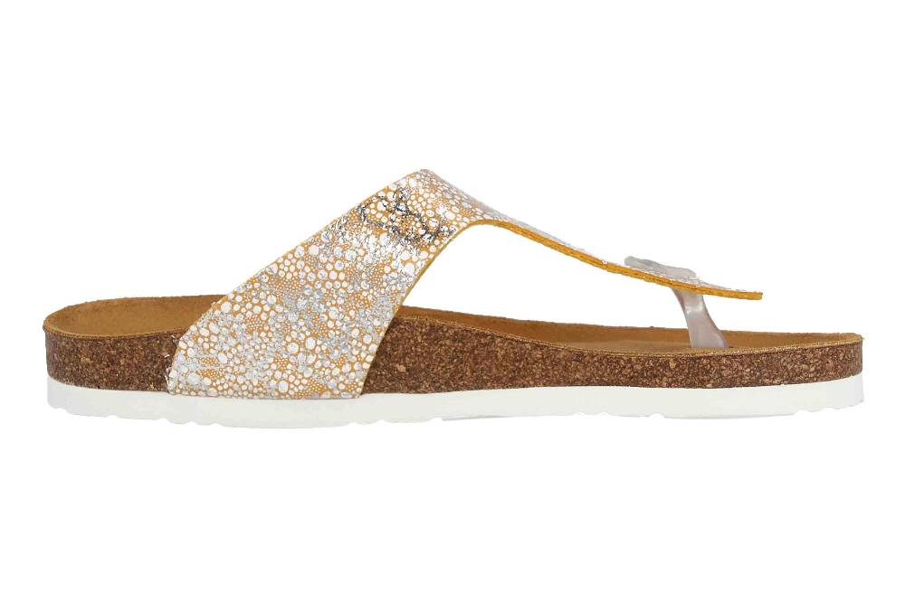 Dr. Brinkmann Zehentrenner In Übergrößen Gelb 700002-06 Große Damenschuhe