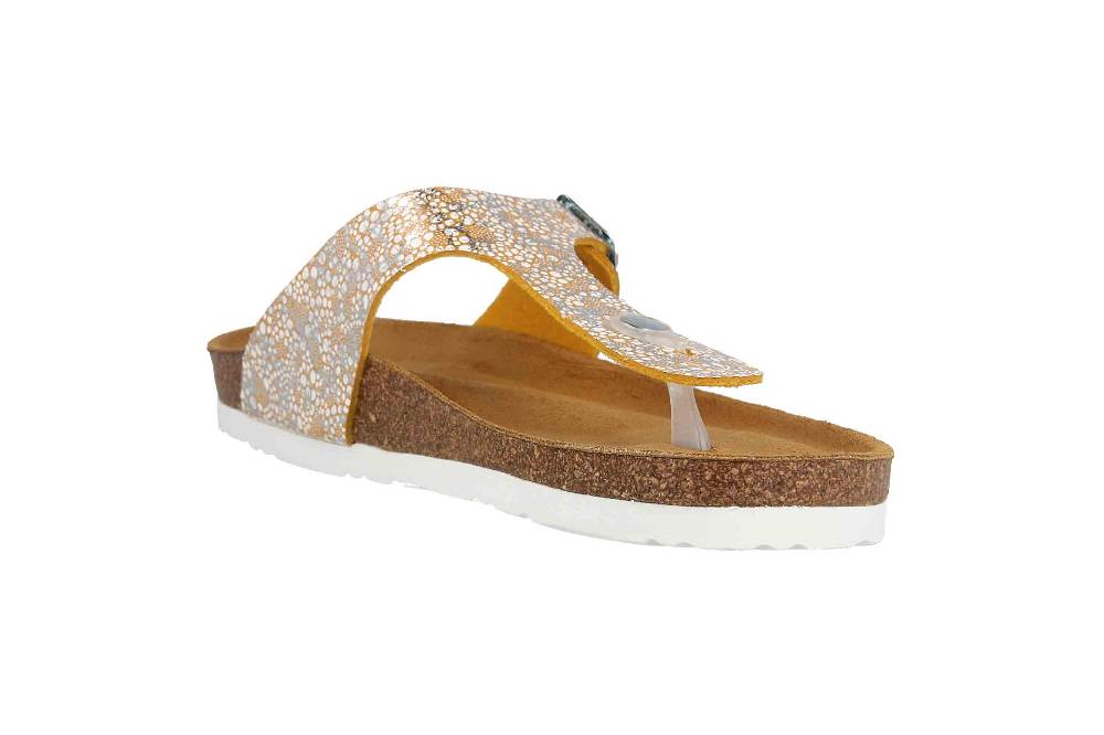 Dr. Brinkmann Zehentrenner In Übergrößen Gelb 700002-06 Große Damenschuhe