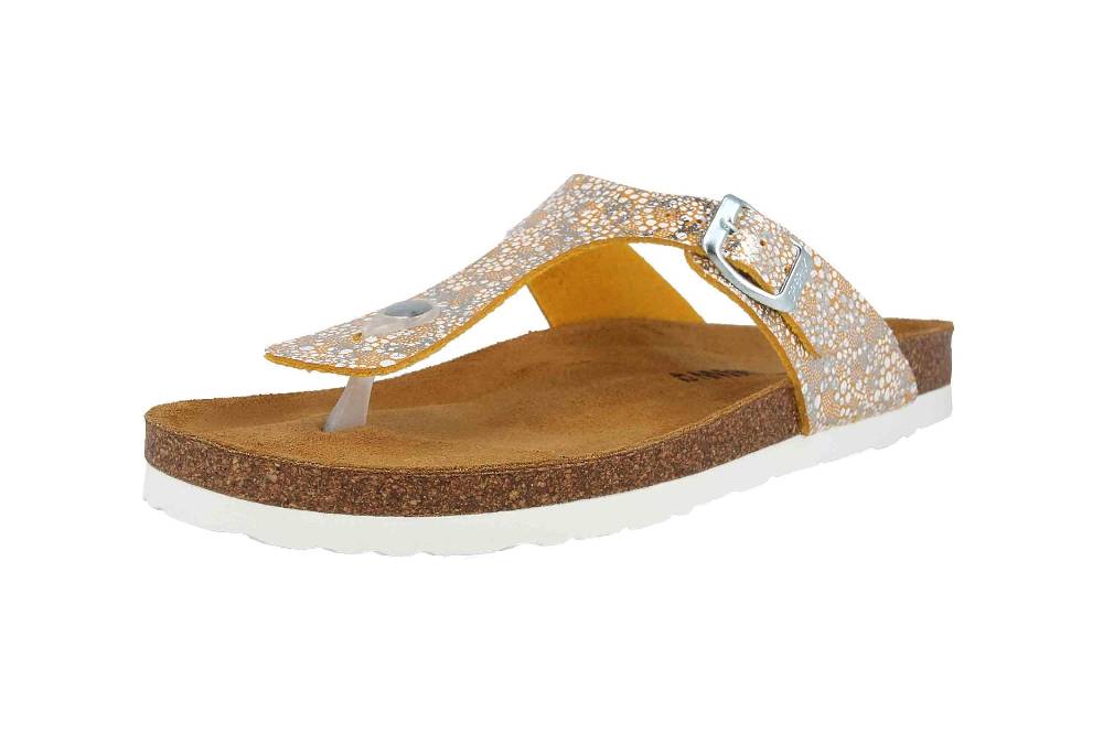 Dr. Brinkmann Zehentrenner In Übergrößen Gelb 700002-06 Große Damenschuhe