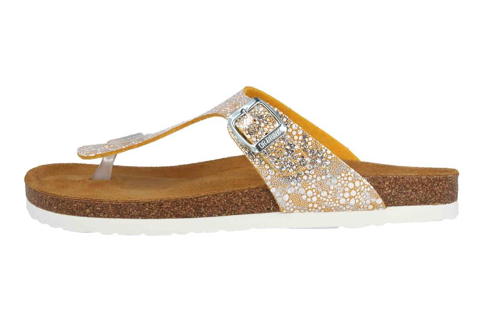 Dr. Brinkmann Zehentrenner in Übergrößen Gelb 700002-06 große Damenschuhe