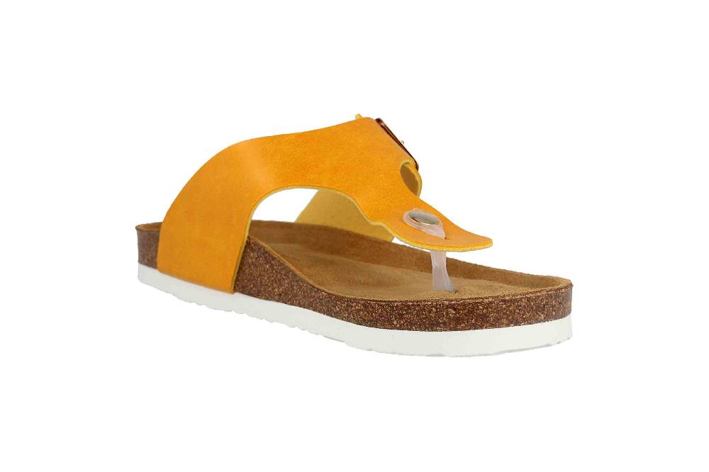 Dr. Brinkmann Zehentrenner In Übergrößen Gelb 701475-6 Große Damenschuhe