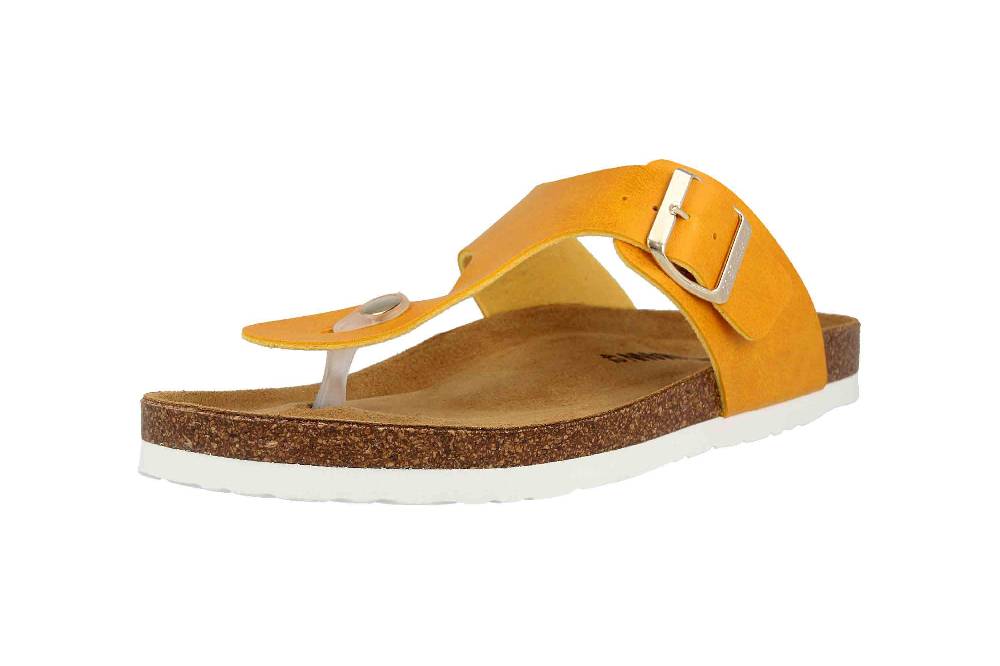 Dr. Brinkmann Zehentrenner In Übergrößen Gelb 701475-6 Große Damenschuhe