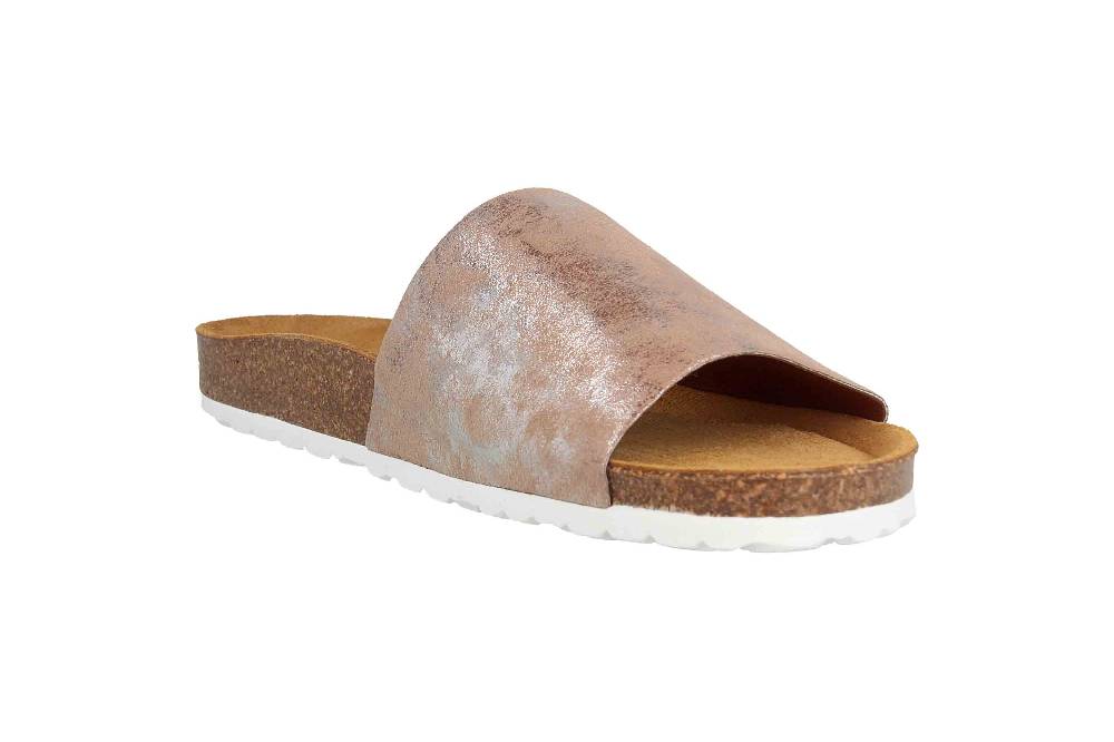 ELLA.shoes Alisson Pantoletten In Übergrößen Taupe 520018-21 Taupe Große Damenschuhe