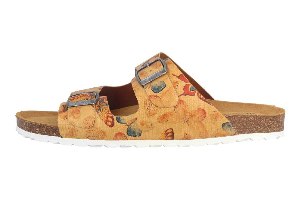 ELLA.shoes Butterfly Pantoletten in Übergrößen Gelb 15-0016 Amarillo große Damenschuhe