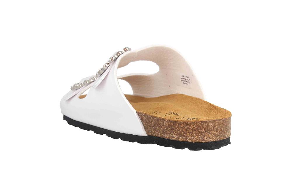 ELLA.shoes Charol Soft Pantoletten In Übergrößen Weiß 15-0017 Blanco Große Damenschuhe