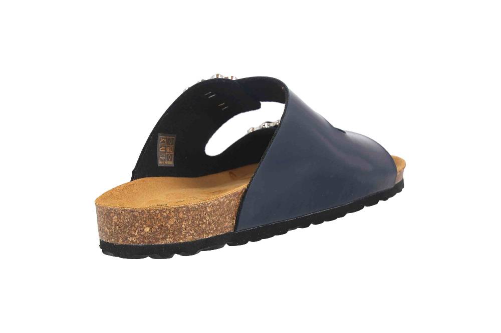 ELLA.shoes Charol Soft Pantoletten In Übergrößen Blau 15-0017 Marinomet Große Damenschuhe