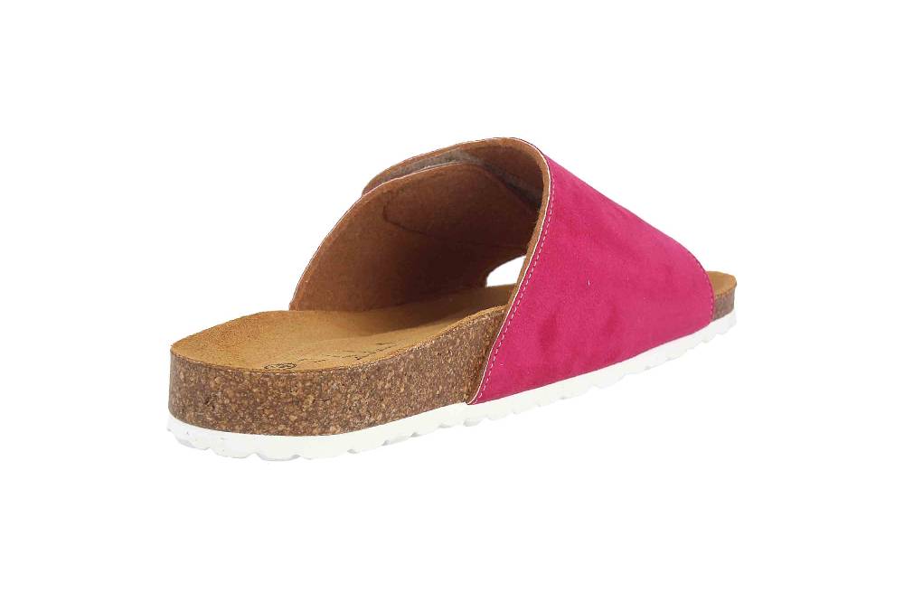 ELLA.shoes Ultrasuede Rec Pantoletten In Übergrößen Pink 520038-01 Fuxia Große Damenschuhe