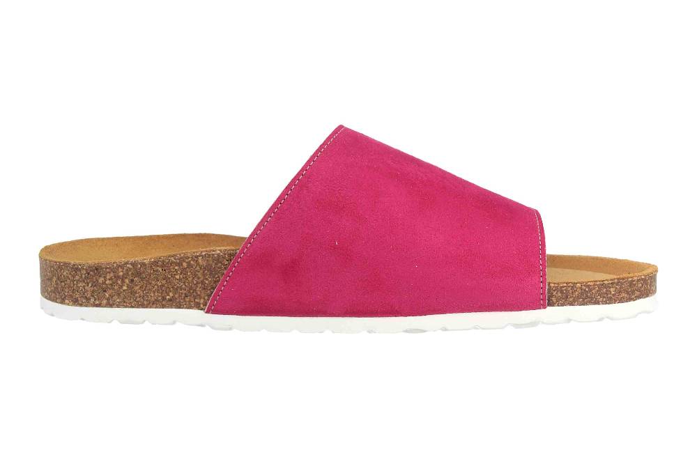 ELLA.shoes Ultrasuede Rec Pantoletten In Übergrößen Pink 520038-01 Fuxia Große Damenschuhe
