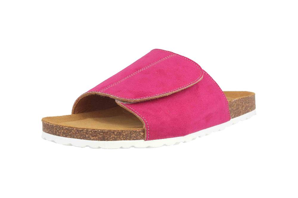 ELLA.shoes Ultrasuede Rec Pantoletten In Übergrößen Pink 520038-01 Fuxia Große Damenschuhe