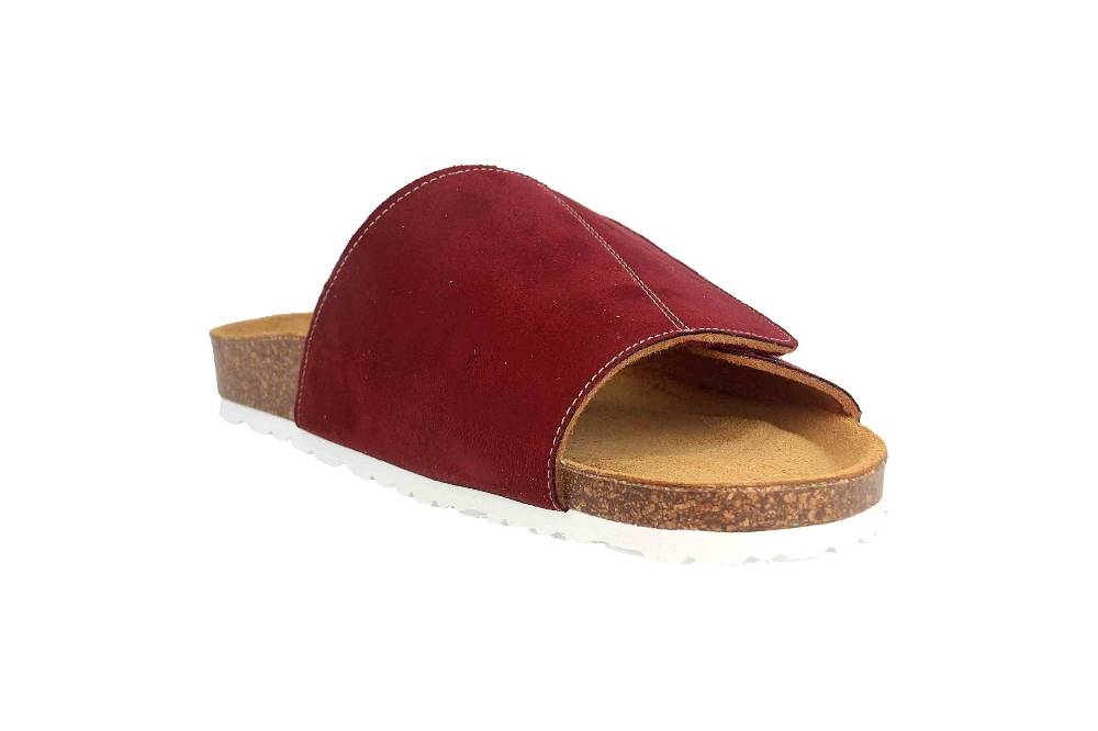 ELLA.shoes Ultrasuede Rec Pantoletten In Übergrößen Bordeaux 520038-01 Burdeos Große Damenschuhe