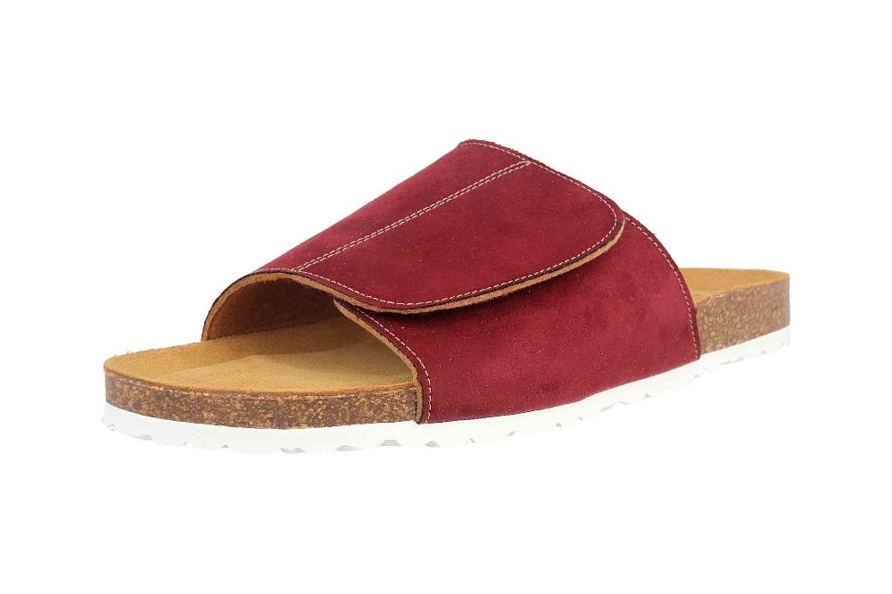 ELLA.shoes Ultrasuede Rec Pantoletten In Übergrößen Bordeaux 520038-01 Burdeos Große Damenschuhe