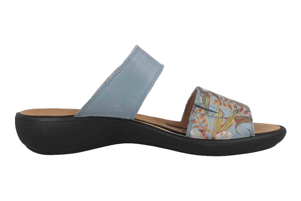 ELLA.shoes Ultrasuede Rec Pantoletten In Übergrößen Blau 520038-01 Blue Große Damenschuhe