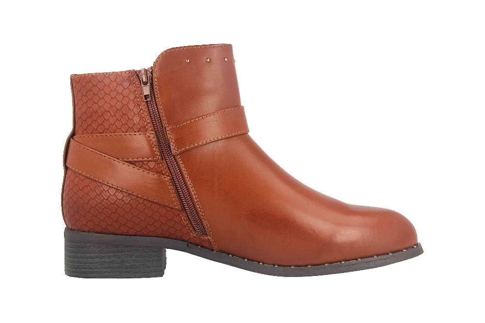 Fitters Footwear Alma Stiefeletten In Übergrößen Braun 2.239210 Brandy Große Damenschuhe