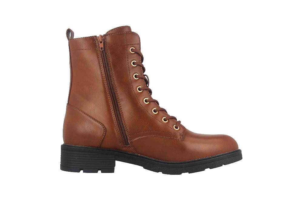 Fitters Footwear Angela Stiefeletten In Übergrößen Braun 2AA0380202 Cognac Große Damenschuhe