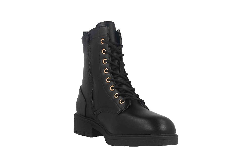 Fitters Footwear Angela Stiefeletten In Übergrößen Schwarz 2AA0380202 Black Große Damenschuhe