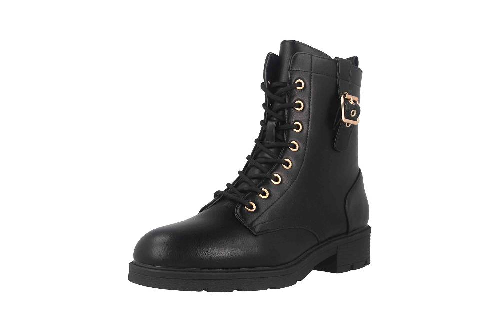 Fitters Footwear Angela Stiefeletten In Übergrößen Schwarz 2AA0380202 Black Große Damenschuhe