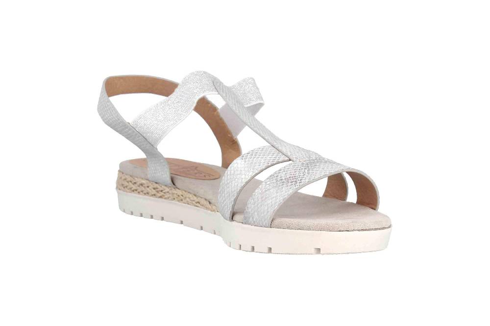 Fitters Footwear Annika Sandalen In Übergrößen Silber 2.954521 Silver Große Damenschuhe