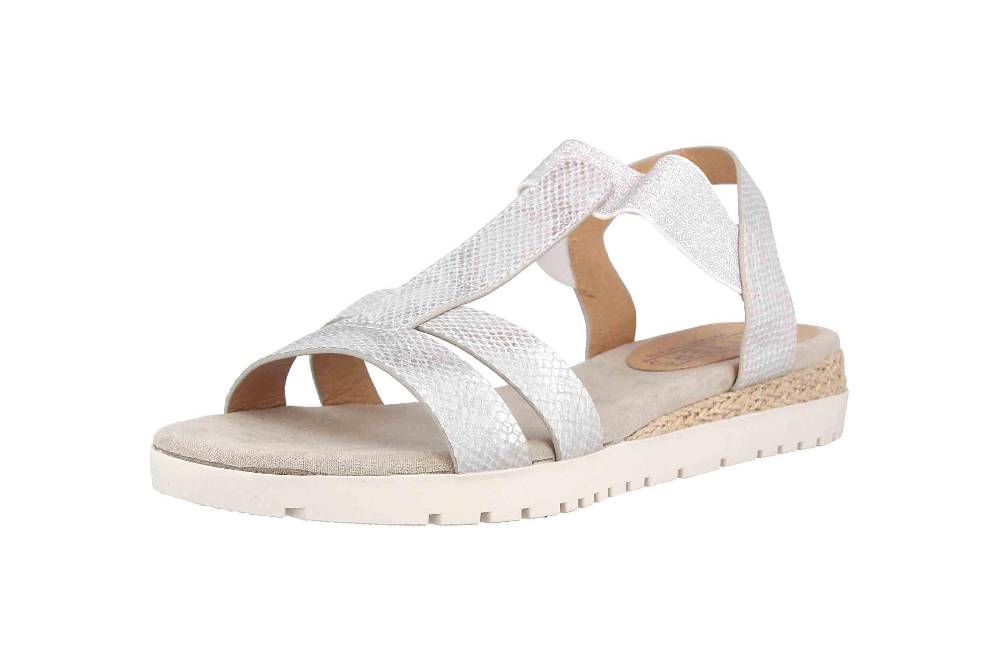 Fitters Footwear Annika Sandalen In Übergrößen Silber 2.954521 Silver Große Damenschuhe