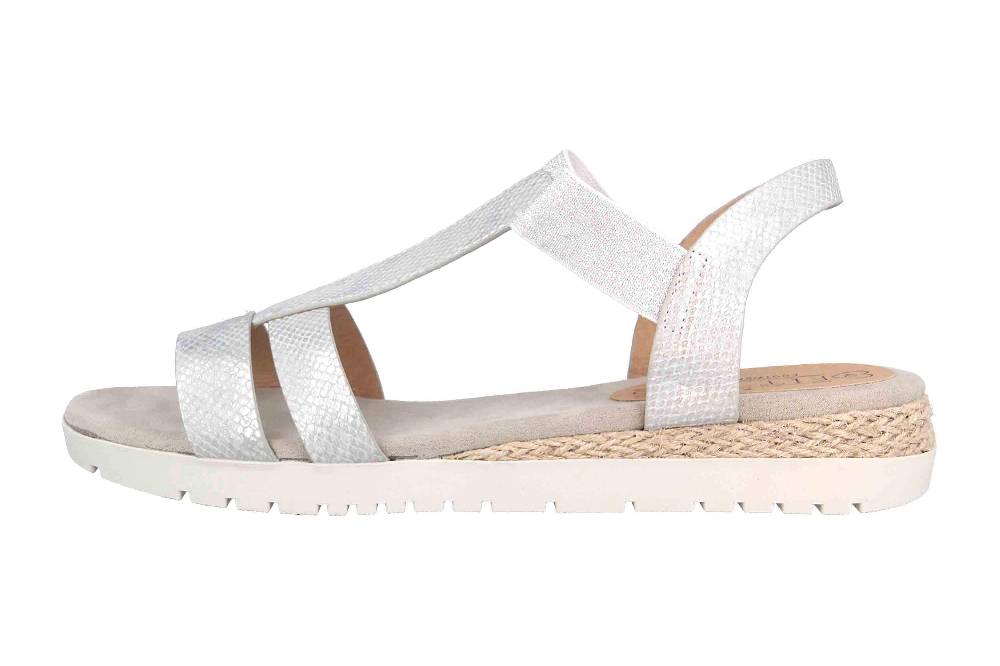 Fitters Footwear Annika Sandalen in Übergrößen Silber 2.954521 Silver große Damenschuhe