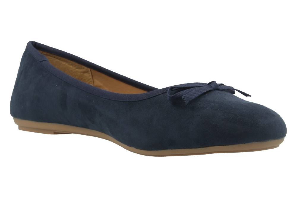 Fitters Footwear Ballerinas In Übergrößen Blau 2.589601 Helen Navy Micro Große Damenschuhe