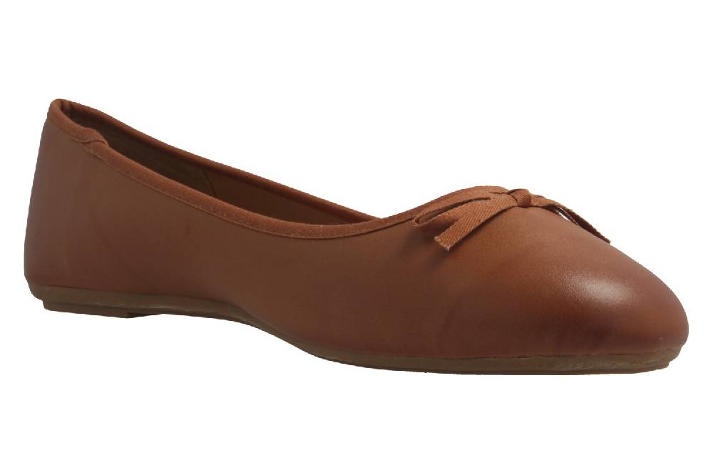 Fitters Footwear Ballerinas In Übergrößen Braun 2.589609 Helen Brandy PU Große Damenschuhe
