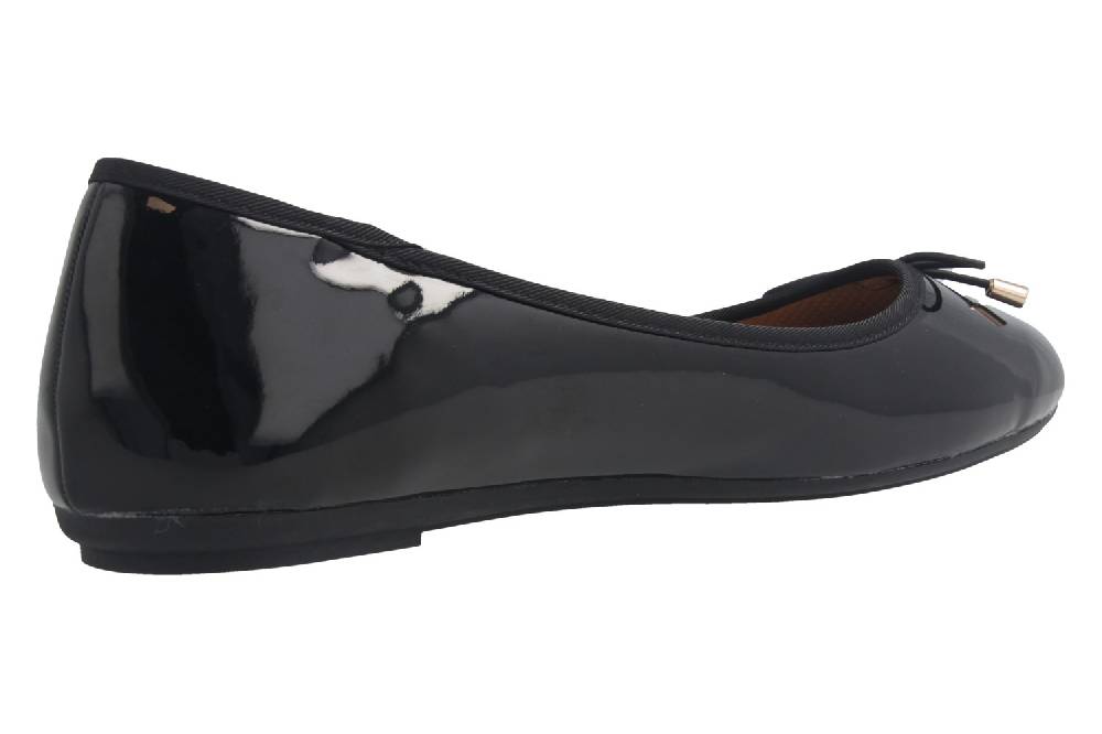 Fitters Footwear Ballerinas In Übergrößen Schwarz 2.514378 Fiona Black Patent Große Damenschuhe
