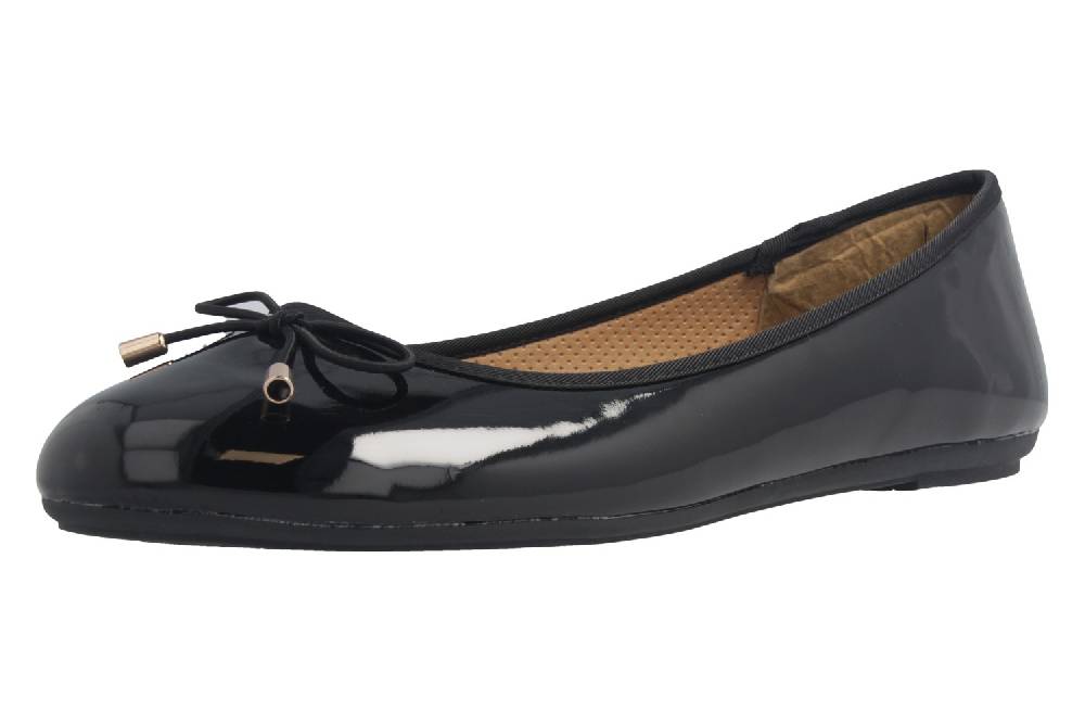 Fitters Footwear Ballerinas in Übergrößen Schwarz 2.514378 Fiona Black Patent große Damenschuhe