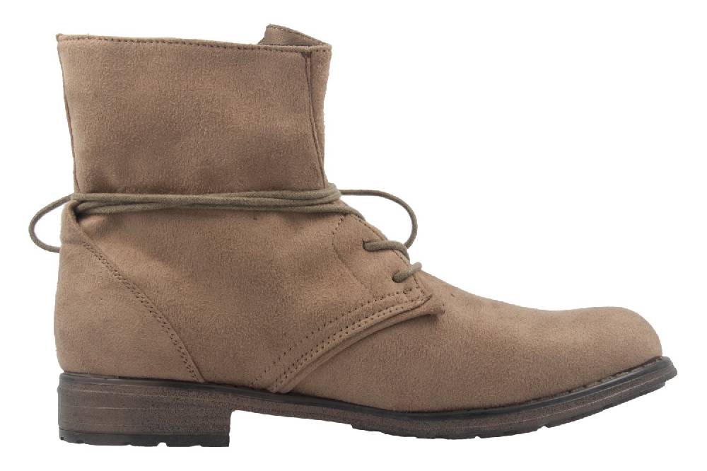 Fitters Footwear Boots In Übergrößen Beige NEW-19860 Große Damenschuhe