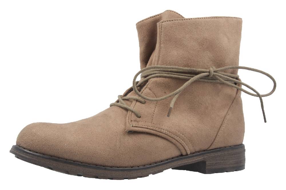 Fitters Footwear Boots in Übergrößen Beige NEW-19860 große Damenschuhe