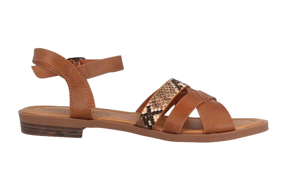 Fitters Footwear Carina Sandalen In Übergrößen Braun 2.156809 Brandy Große Damenschuhe