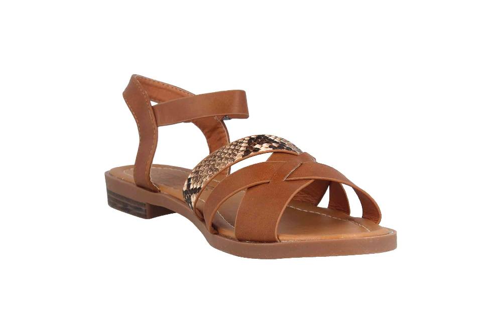 Fitters Footwear Carina Sandalen In Übergrößen Braun 2.156809 Brandy Große Damenschuhe