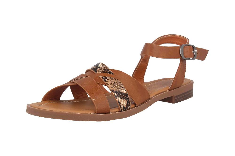 Fitters Footwear Carina Sandalen In Übergrößen Braun 2.156809 Brandy Große Damenschuhe