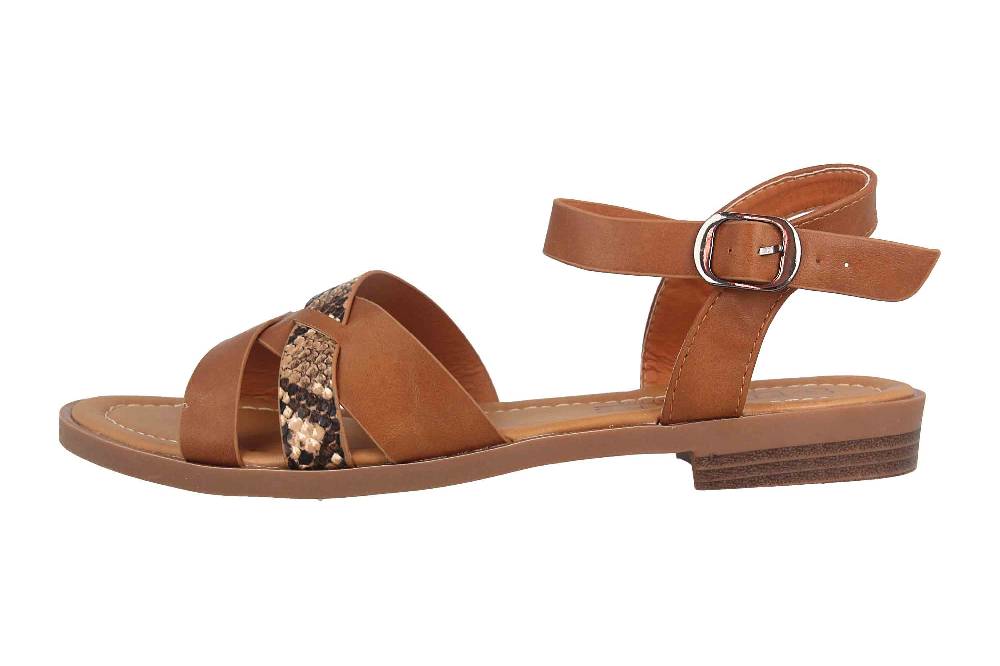 Fitters Footwear Carina Sandalen in Übergrößen Braun 2.156809 Brandy große Damenschuhe