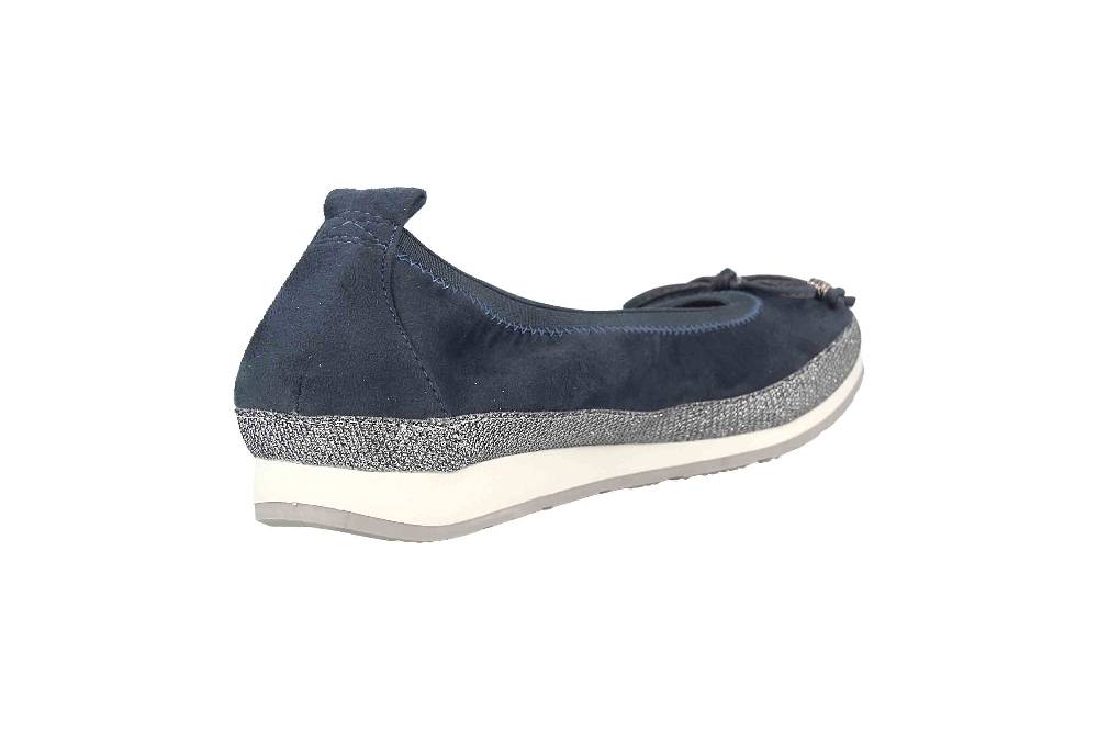 Fitters Footwear Celine Ballerinas In Übergrößen Blau 2.132301 Navy MF Große Damenschuhe