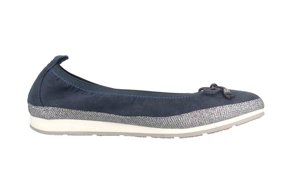 Fitters Footwear Celine Ballerinas In Übergrößen Blau 2.132301 Navy MF Große Damenschuhe