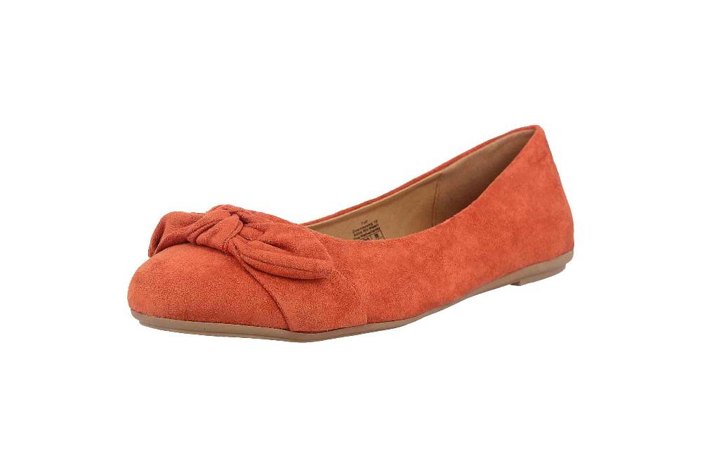 Fitters Footwear Claire Ballerinas In Übergrößen Orange 2.589647 Rust Große Damenschuhe