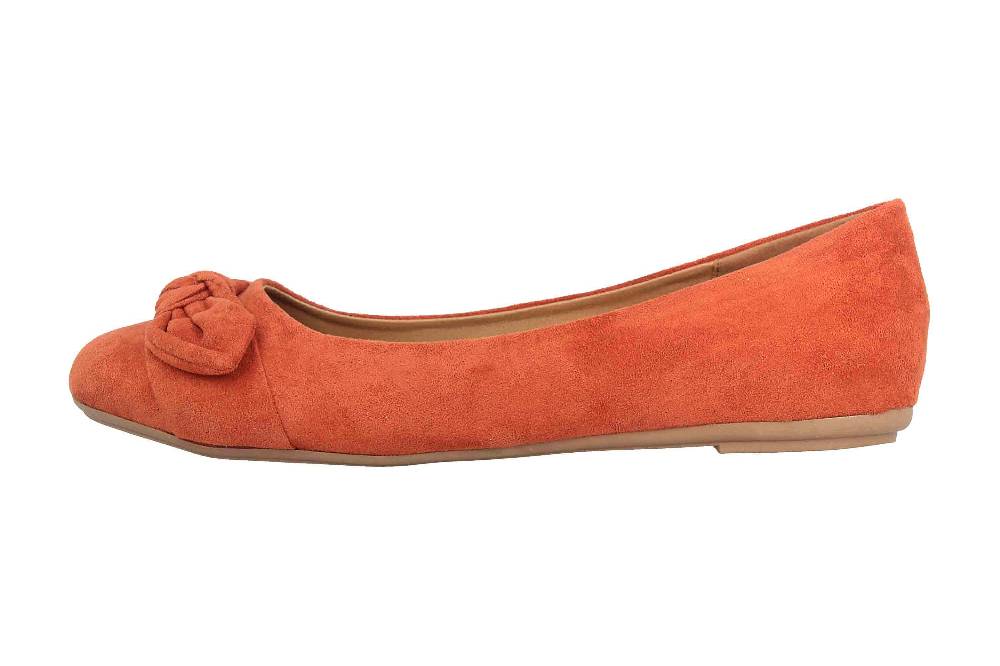 Fitters Footwear Claire Ballerinas in Übergrößen Orange 2.589647 Rust große Damenschuhe