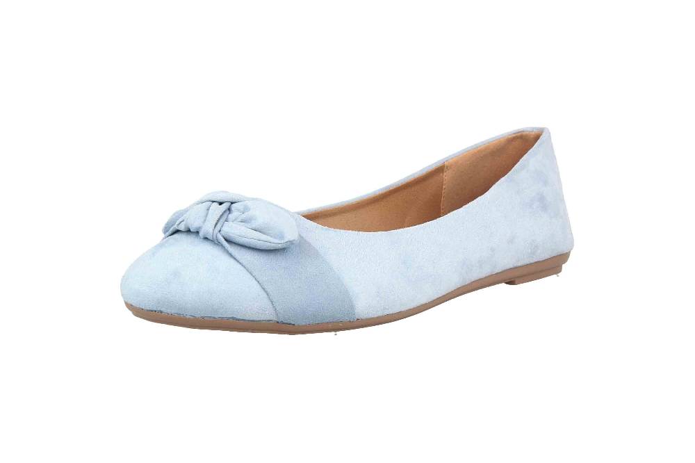 Fitters Footwear Claire Ballerinas In Übergrößen Blau 2.589647 Pastel Blue Große Damenschuhe