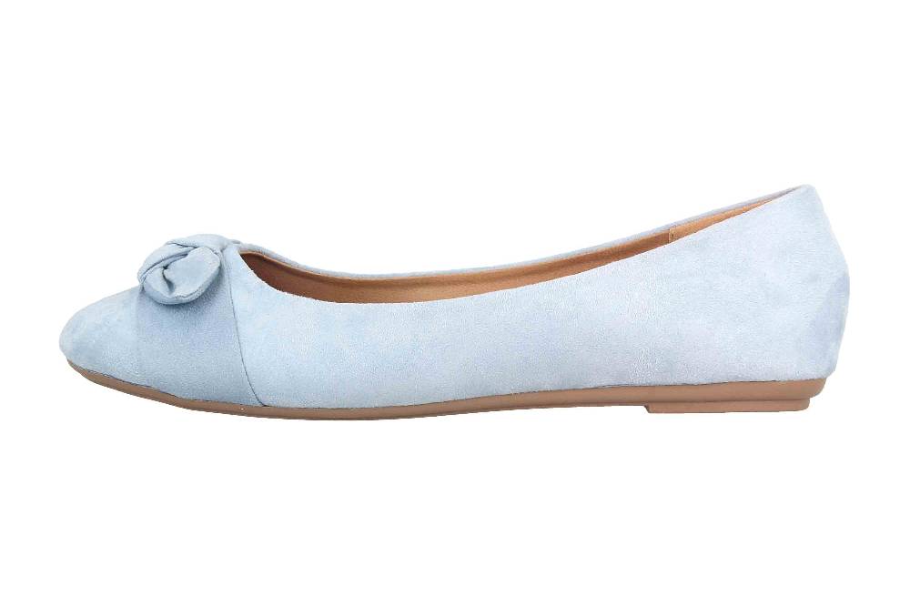 Fitters Footwear Claire Ballerinas in Übergrößen Blau 2.589647 Pastel Blue große Damenschuhe