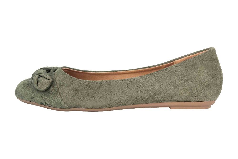 Fitters Footwear Claire Ballerinas in Übergrößen Grün 2.589647 Green große Damenschuhe