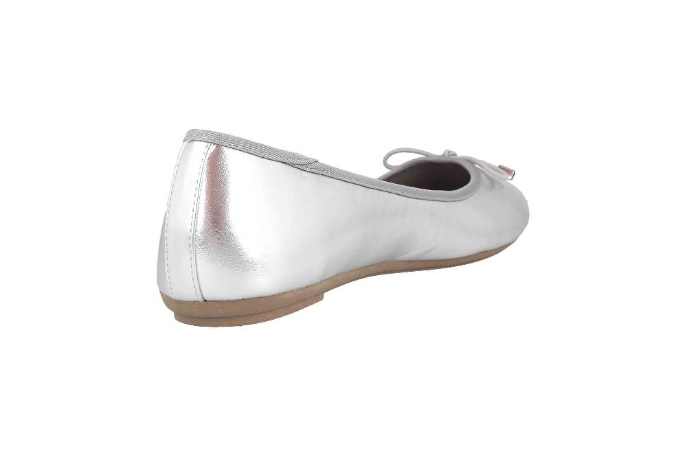 Fitters Footwear Claudia Ballerinas In Übergrößen Silber 2.514361 Silver Metallic Große Damenschuhe