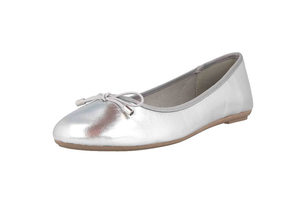 Fitters Footwear Claudia Ballerinas In Übergrößen Silber 2.514361 Silver Metallic Große Damenschuhe