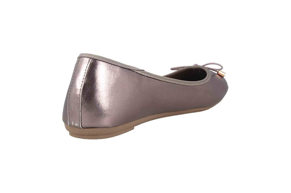 Fitters Footwear Claudia Ballerinas In Übergrößen Metallic 2.514361 Pewter Große Damenschuhe