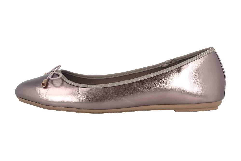 Fitters Footwear Claudia Ballerinas in Übergrößen Metallic 2.514361 Pewter große Damenschuhe