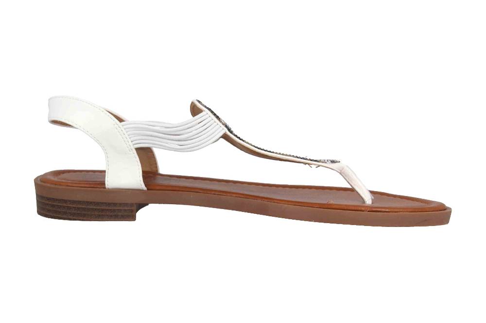 Fitters Footwear Frida Zehentrenner In Übergrößen Weiß 2.156808 White Große Damenschuhe