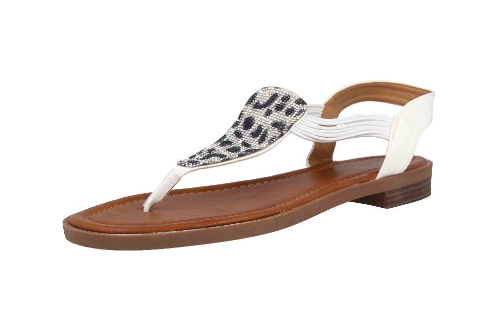 Fitters Footwear Frida Zehentrenner In Übergrößen Weiß 2.156808 White Große Damenschuhe