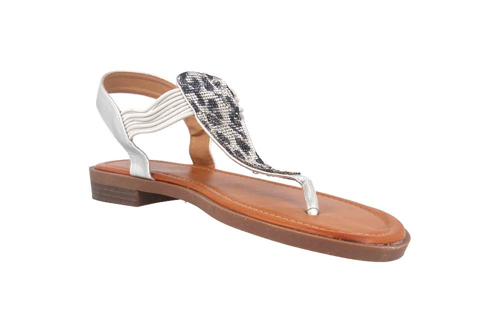 Fitters Footwear Frida Zehentrenner In Übergrößen Schwarz 2.156808 Black Große Damenschuhe
