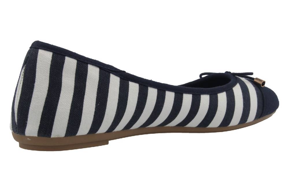 Fitters Footwear Grace Ballerinas In Übergrößen Blau 2.514343 Navy/White Große Damenschuhe