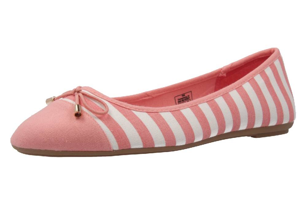 Fitters Footwear Grace Ballerinas in Übergrößen Pink 2.514343 L.Pink/White große Damenschuhe